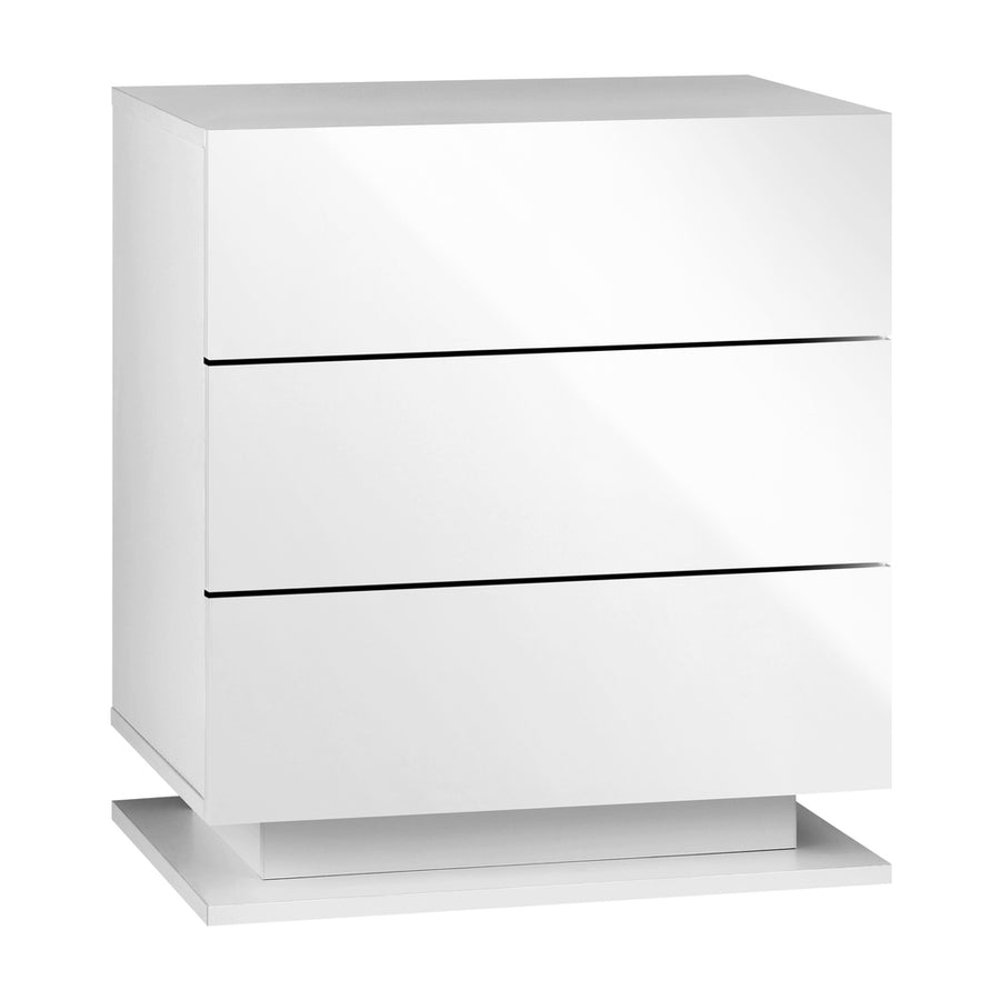 Oikiture Bedside Tables Set of 2 LED Nightstand, image 5
