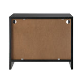 Oikiture Bedside Tables RGB LED High Gloss Black
