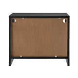 Oikiture Bedside Tables RGB LED High Gloss Black - Top-Down View