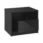 Oikiture Bedside Tables Set of 2 LED Black