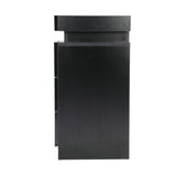 Oikiture Bedside Table RGB LED 3 Drawers Black