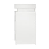 Oikiture Bedside Tables Set of 2 LED Nightstand White
