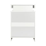 Oikiture Bedside Tables Set of 2 LED Nightstand White