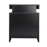 Oikiture Bedside Tables Set of 2 LED Nightstand Side Table - 45-Degree Angle