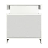 Oikiture Bedside Tables Set of 2 LED White - Extra Image