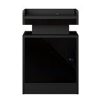 Oikiture 2x LED Bedside Table USB Charging Station Black, image 5