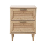 Oikiture Bedside Tables Set of 2 Nightstand Wood