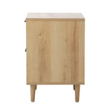 Oikiture Bedside Tables Set of 2 Nightstand Wood