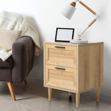 Oikiture Bedside Tables Set of 2 Nightstand Wood - Extra Image