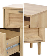 Oikiture Bedside Tables Set of 2 Nightstand Wood - Extra Image