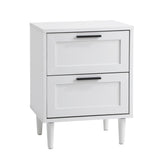 Oikiture Bedside Tables Set of 2 Nightstand White