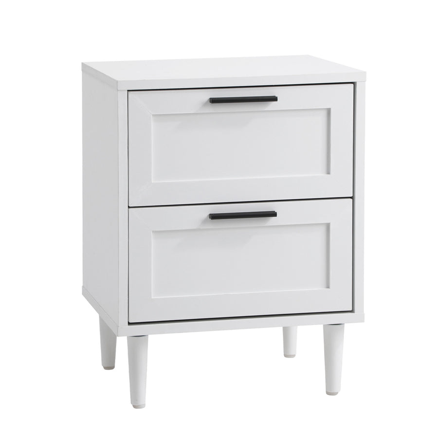 Oikiture Bedside Tables Set of 2 Nightstand White, image 14