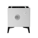 Oikiture 2x Smart Bedside Tables LED Wireless Charging Nightstand White