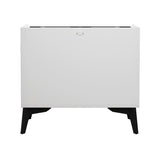 Oikiture 2x Smart Bedside Tables LED Wireless Charging Nightstand White