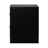 Oikiture 2X Bedside Tables Hamptons Furniture Black