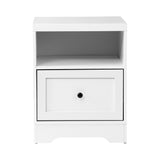 Oikiture 2PCS Bedside Tables Hamptons Furniture - Side View