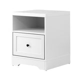 Oikiture 2PCS Bedside Tables Hamptons Furniture - Top-Down View