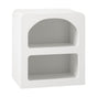Oikiture Bedside Table Open Shelf White