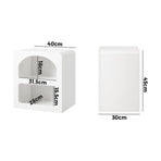 Oikiture Bedside Table Open Shelf White