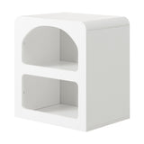Oikiture Bedside Table Open Shelf White