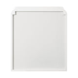Oikiture Bedside Table Open Shelf White