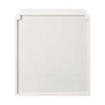 Oikiture Bedside Table Open Shelf White