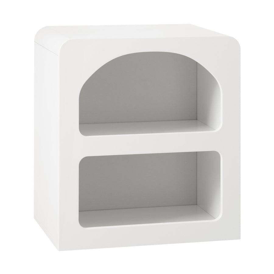 Oikiture Bedside Tables Set of 2 Display Shelf White