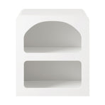 Oikiture Bedside Tables Set of 2 Display Shelf White