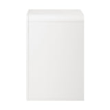 Oikiture Bedside Tables Set of 2 Display Shelf White - Front View