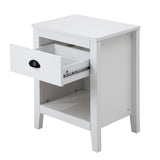 Oikiture Bedside Table Nightstand Vintage - Top-Down View