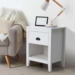 Oikiture Bedside Table Nightstand Vintage