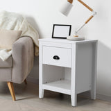 Oikiture Bedside Table Nightstand Vintage - Front View