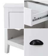 Oikiture Bedside Table Nightstand Vintage