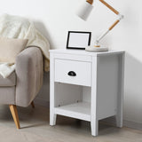 Oikiture 2x Bedside Table Nightstand Vintage - Low Angle