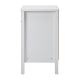 Oikiture Bedside Table 2 Drawers Nightstand Vintage - Side View