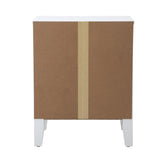 Oikiture Bedside Table 2 Drawers Nightstand Vintage - Front View