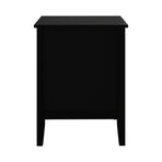 Oikiture Bedside Table 3 Drawers Side End Nightstand Black, image 4
