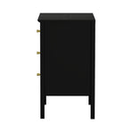 Oikiture Bedside Tables Set of 2 Side End Nightstand Black