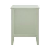 Oikiture Bedside Table 3 Drawers Side End Nightstand Green