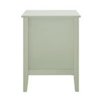 Oikiture Bedside Table 3 Drawers Side End Nightstand Green