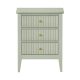 Oikiture Bedside Tables Set of 2 Side End Nightstand Green - Side View