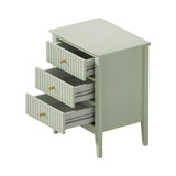 Oikiture Bedside Tables Set of 2 Side End Nightstand Green
