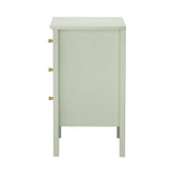 Oikiture Bedside Tables Set of 2 Side End Nightstand Green - Top-Down View