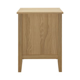 Oikiture Bedside Table 3 Drawers Side End Nightstand Natural