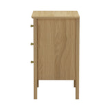 Oikiture Bedside Tables Set of 2 Side End Nightstand Natural - Low Angle