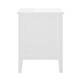 Oikiture Bedside Table 3 Drawers Side End Nightstand White