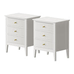 Oikiture Bedside Tables Set of 2 Side End Nightstand White