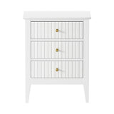 Oikiture Bedside Tables Set of 2 Side End Nightstand White - 45-Degree Angle