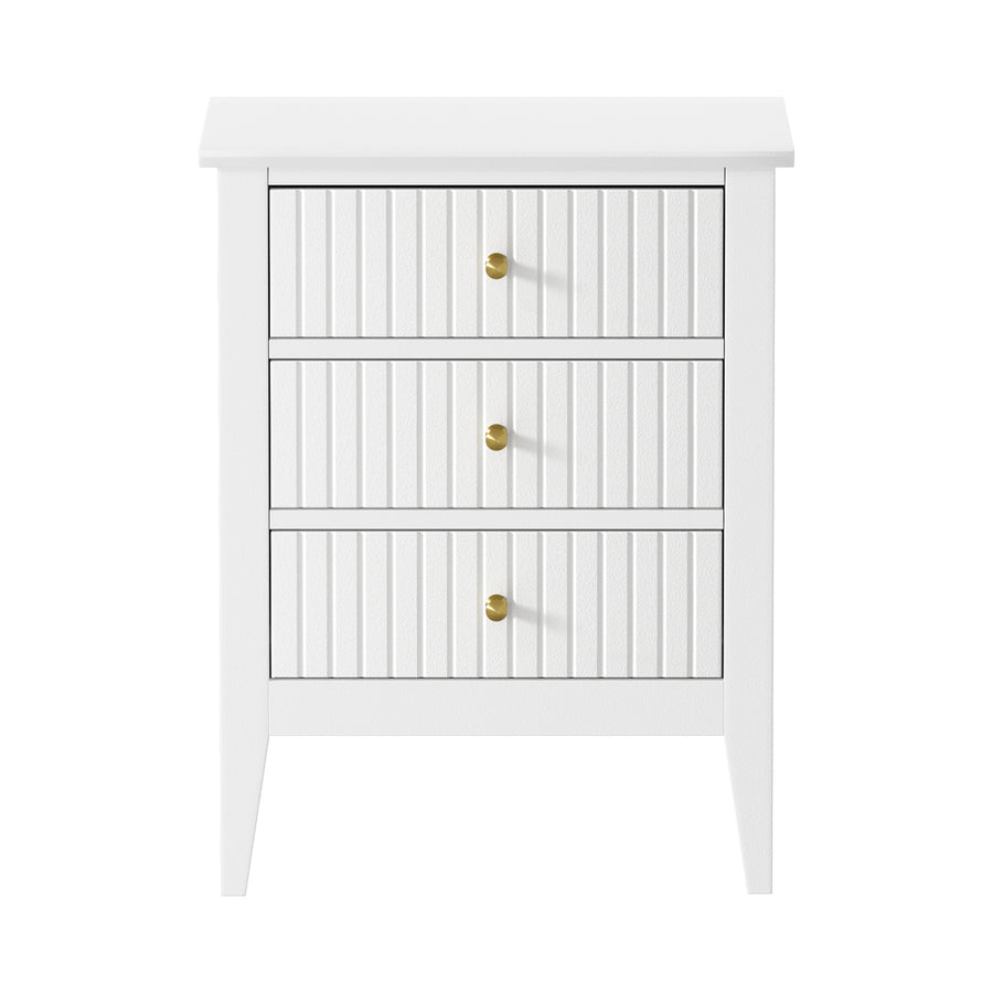 Oikiture Bedside Tables Set of 2 Side End Nightstand White, image 5