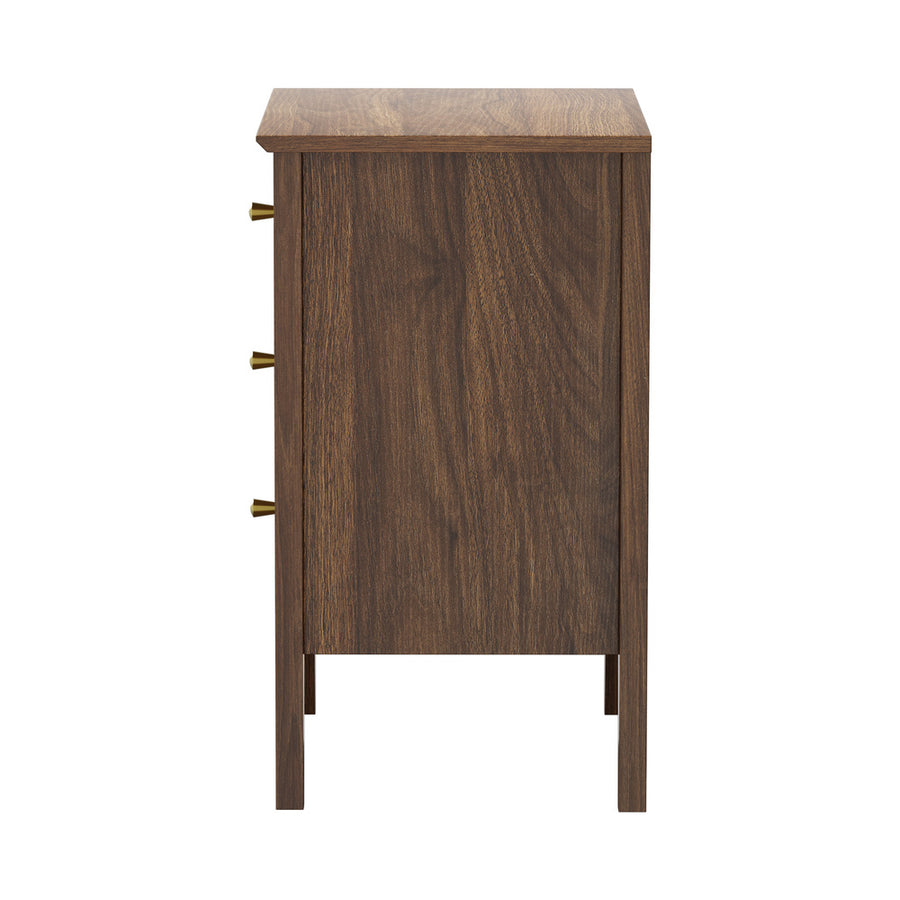 Oikiture Bedside Tables Set of 2 Side End Nightstand Walnut, image 5